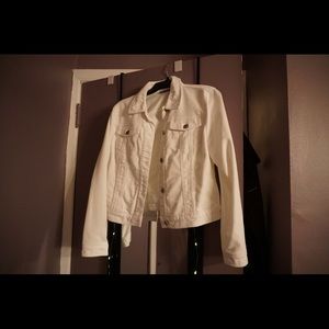 New York and Company White Jean Jacket